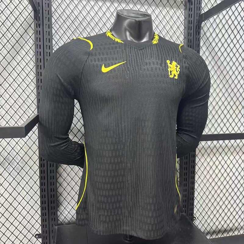 Chelsea Visitante Versión Jugador 2026/27 (Negra, Manga Larga) 6