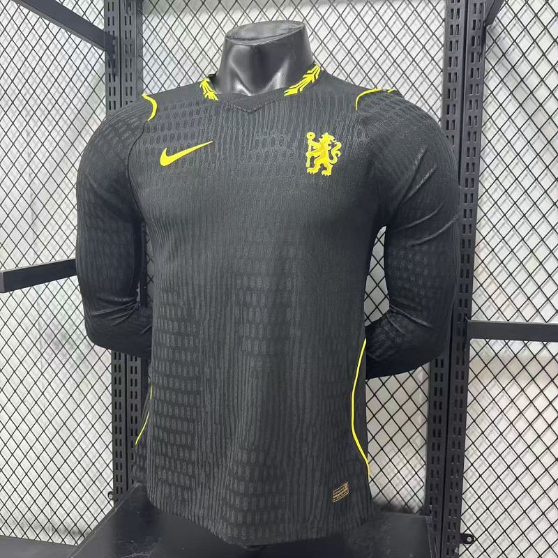 Chelsea Visitante Versión Jugador 2026/27 (Negra, Manga Larga) 7