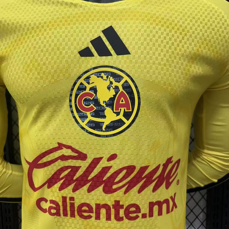 Club America Local Versión Jugador 2026/27 (Amarilla, Manga Larga) 3