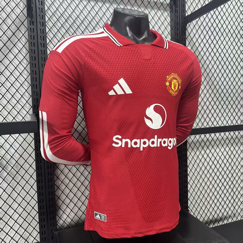 Manchester United Local Versión Jugador 2026/27 (Roja, Manga Larga) 7