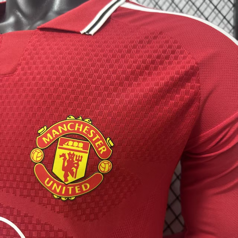 Manchester United Local Versión Jugador 2026/27 (Roja, Manga Larga) 8