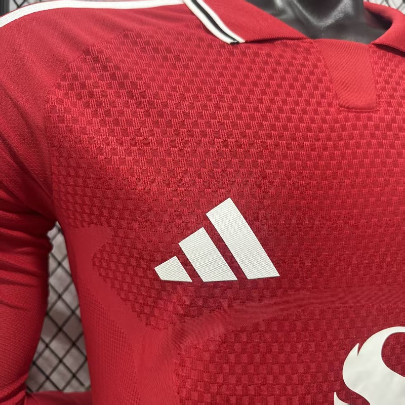Manchester United Local Versión Jugador 2026/27 (Roja, Manga Larga) 9