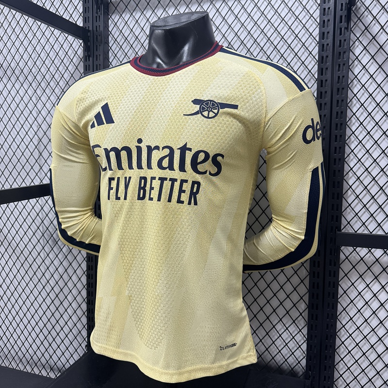 Arsenal Tercera Versión Jugador 2026 (Beige, Manga Larga) 6