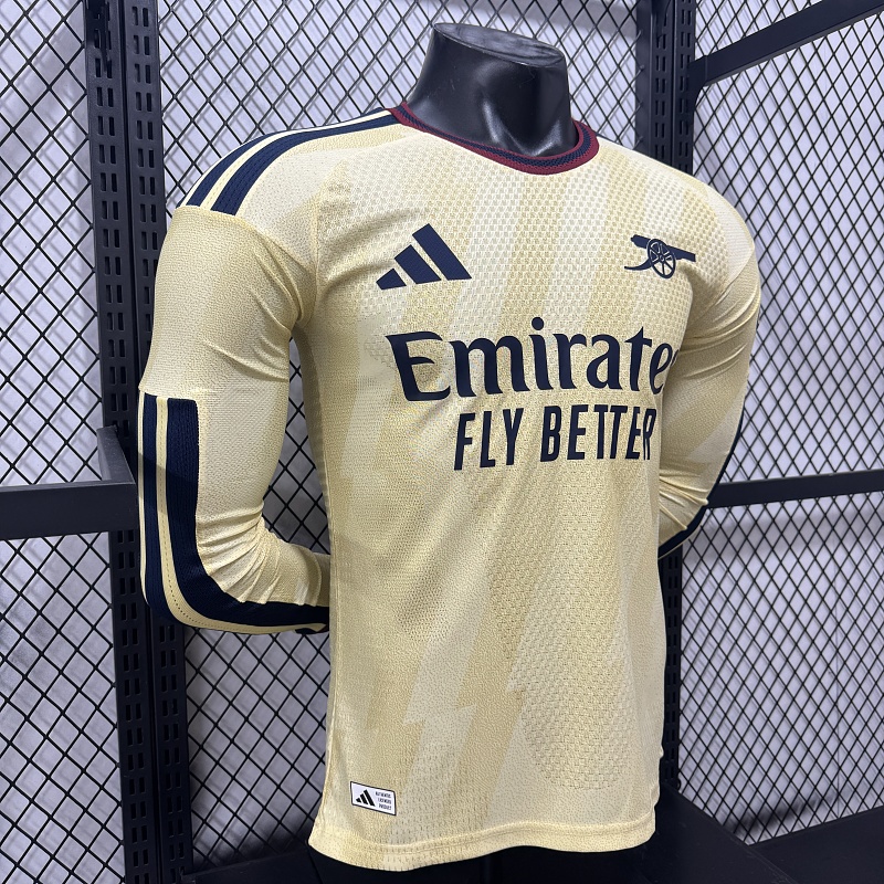 Arsenal Tercera Versión Jugador 2026 (Beige, Manga Larga) 7