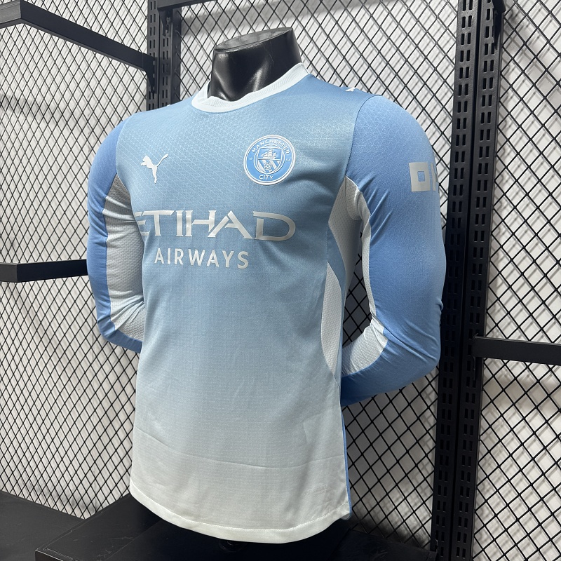 Manchester City Local Versión Jugador 2026/27 (Celeste, Manga Larga) 6