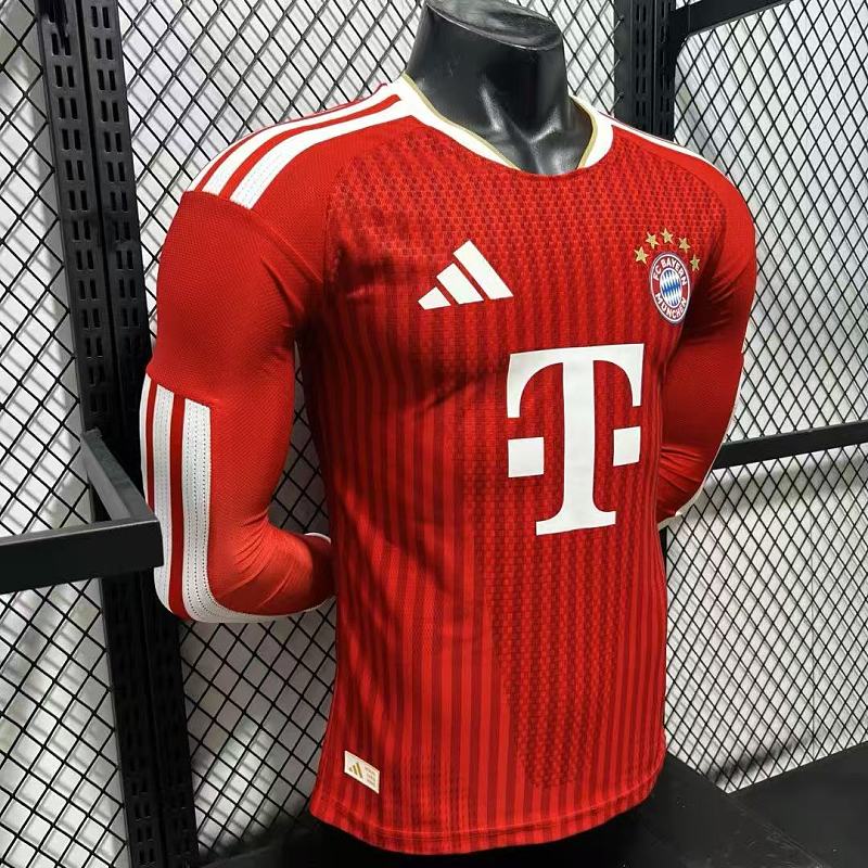 Bayern Munich Local Versión Jugador 2026/27 (Roja, Manga Larga) 6