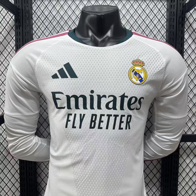 Real Madrid Local Versión Jugador 2026/27 (Blanca, Manga Larga) 3