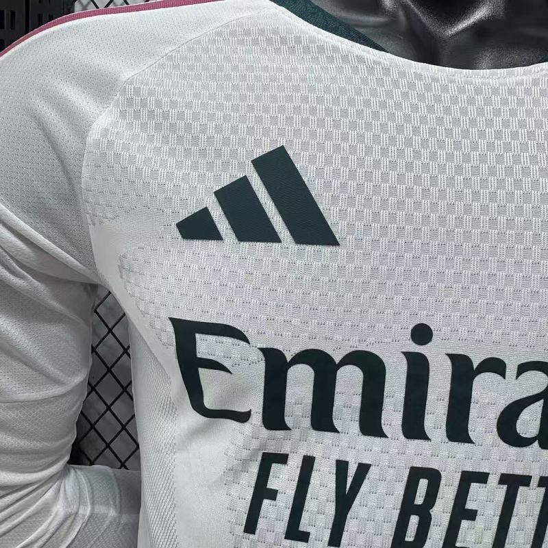 Real Madrid Local Versión Jugador 2026/27 (Blanca, Manga Larga) 4