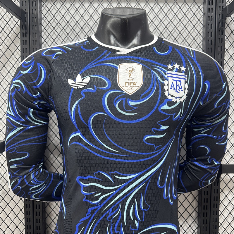 Argentina Visitante Versión Jugador 2026 (Negra, Manga Larga) 10
