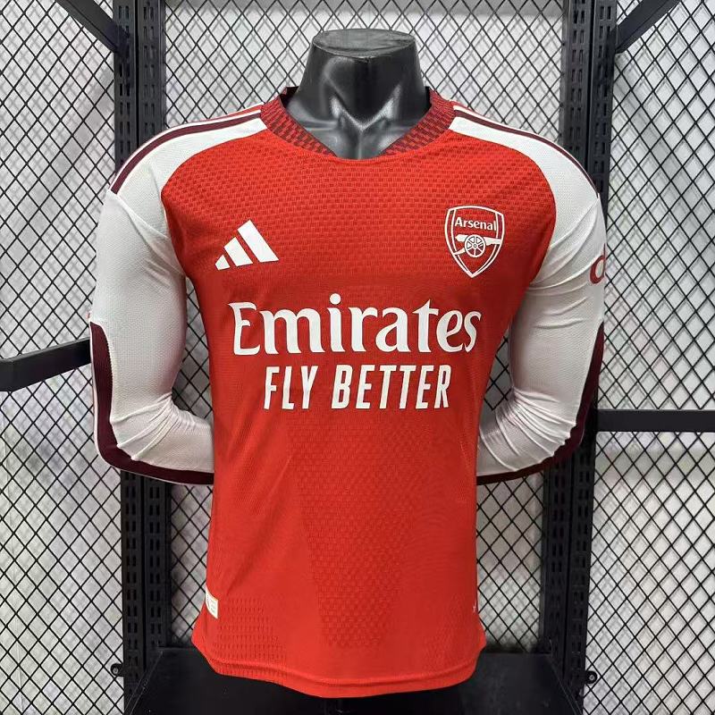 Arsenal Local Versión Jugador 2026/27 (Roja, Manga Larga)