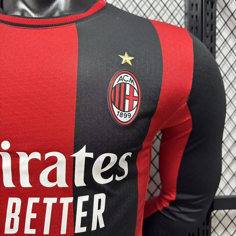 AC Milan Local Versión Jugador 2026/27 (Roja, Manga Larga) 5