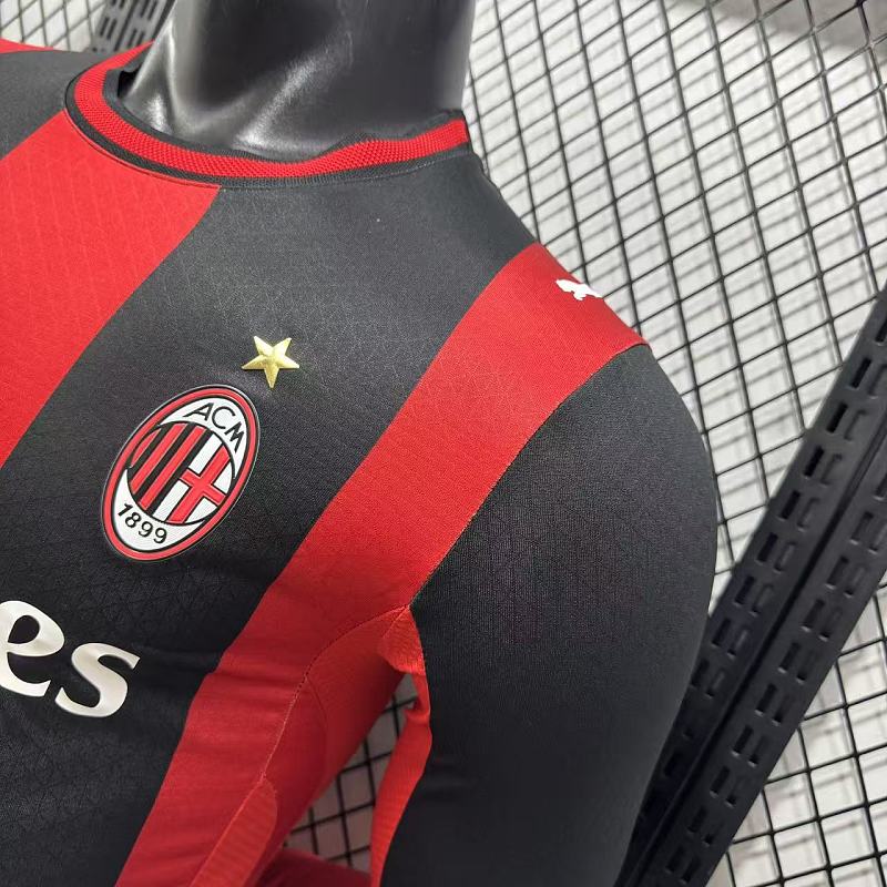 AC Milan Local Versión Jugador 2026/27 (Roja, Manga Larga) 7