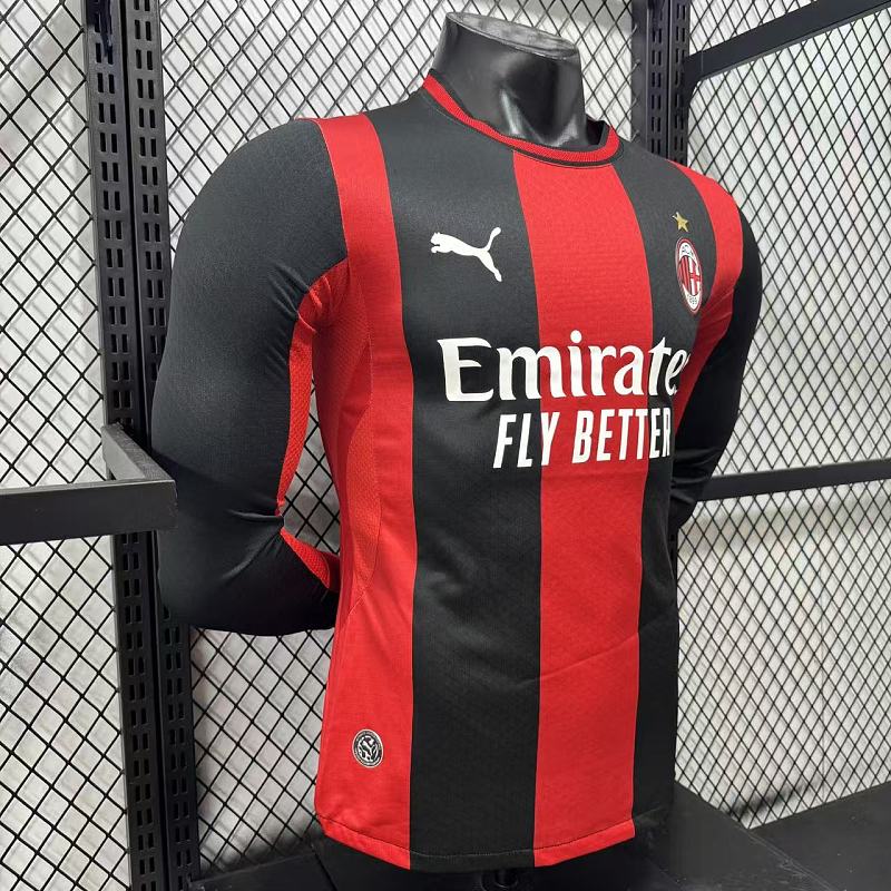 AC Milan Local Versión Jugador 2026/27 (Roja, Manga Larga) 8