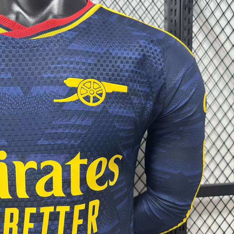 Arsenal Visitante Versión Jugador 2026/27 (Azul Marino, Manga Larga) 5