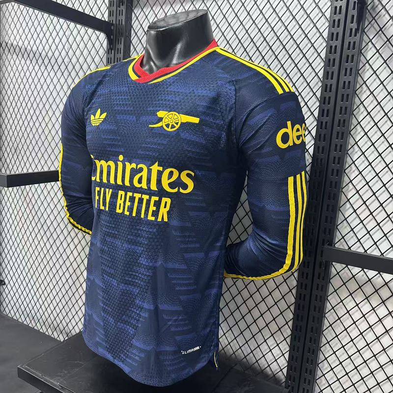 Arsenal Visitante Versión Jugador 2026/27 (Azul Marino, Manga Larga) 9