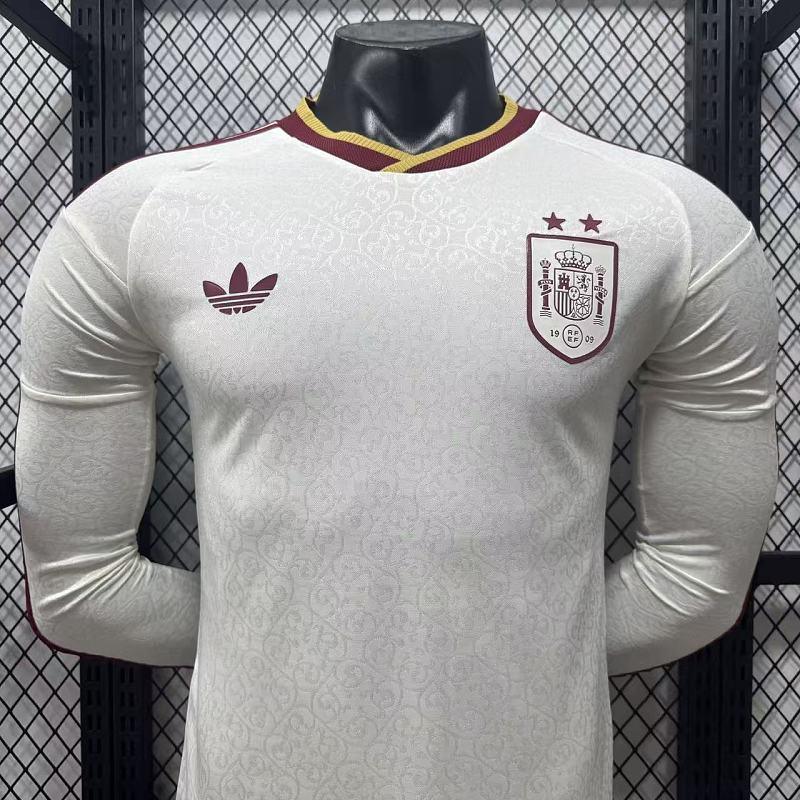 España Visitante Versión Jugador 2026 (Blanca, Manga Larga) 3