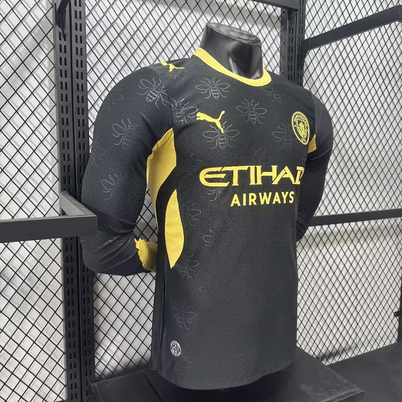 Manchester City Visitante Versión Jugador 2026/27 (Negra, Manga Larga) 7