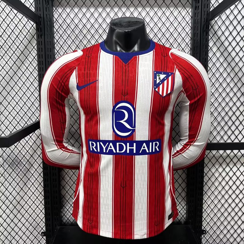 Atletico Madrid Local Versión Jugador 2026/27 (Roja, Manga Larga)