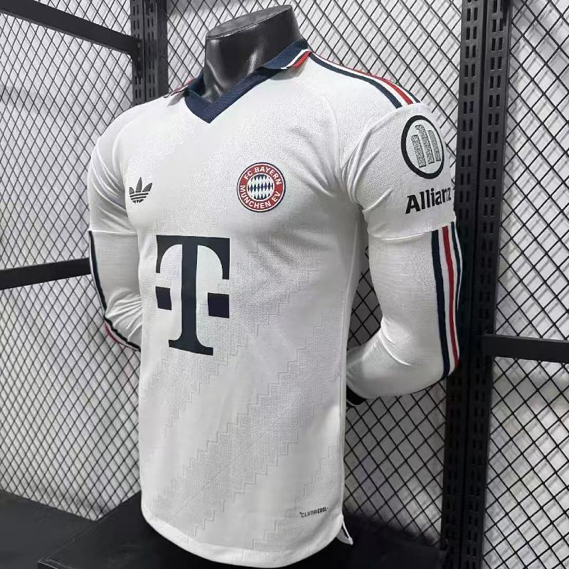 Bayern Munich Visitante Versión Jugador 2026/27 (Blanca, Manga Larga) 6