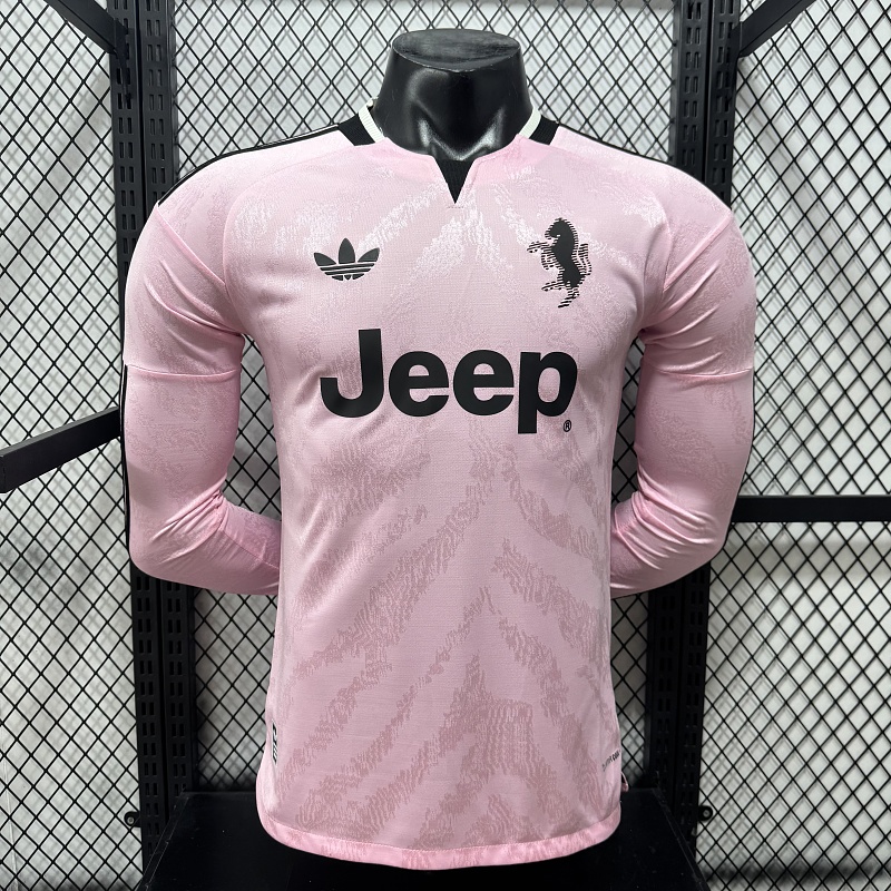 Juventus Visitante Versión Jugador 2026/27 (Rosa, Manga Larga)