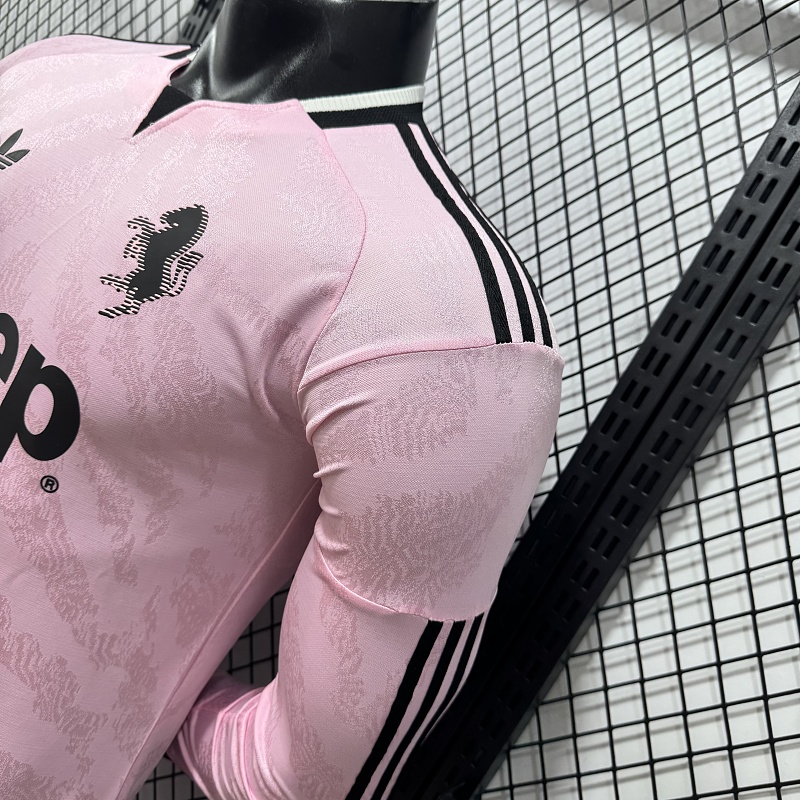 Juventus Visitante Versión Jugador 2026/27 (Rosa, Manga Larga) 4