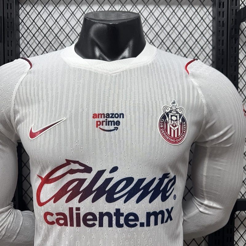 Chivas Guadalajara Visitante Versión Jugador 2026/27 (Blanca, Manga Larga) 9