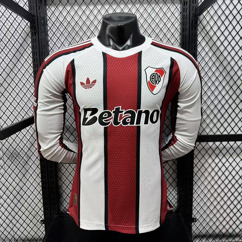 River Plate Visitante Versión Jugador 2026/27 (Blanca, Manga Larga)