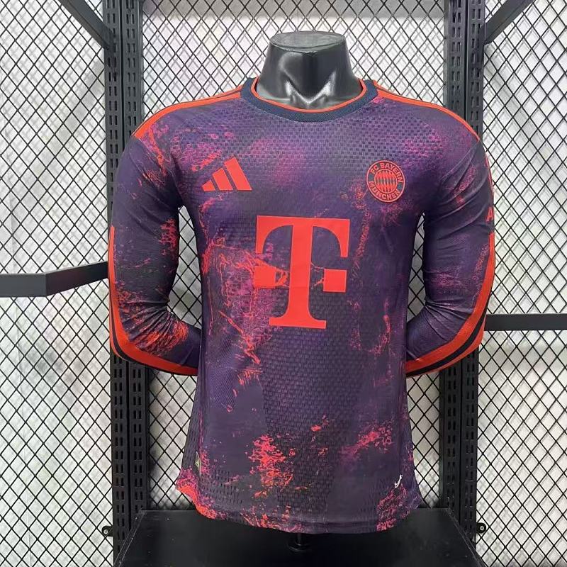 Bayern Munich Tercera Versión Jugador 2026/27 (Morada, Manga Larga)