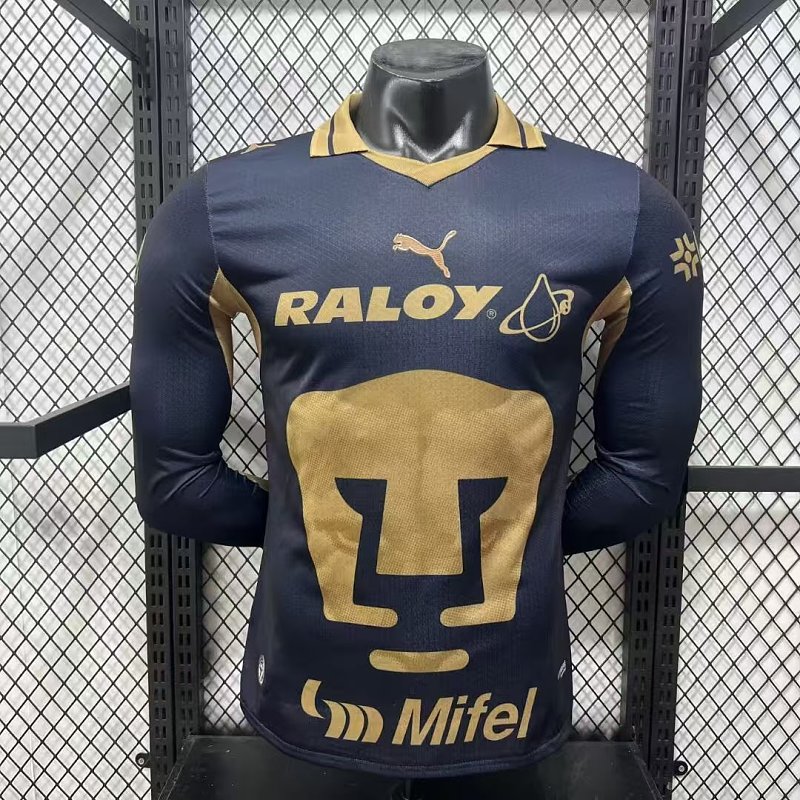 Pumas UNAM Visitante Versión Jugador 2026/27 (Azul Marino, Manga Larga)