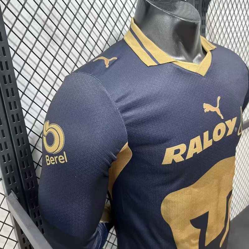 Pumas UNAM Visitante Versión Jugador 2026/27 (Azul Marino, Manga Larga) 7