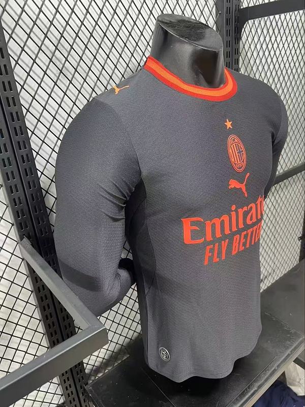 AC Milan Tercera Versión Jugador 2026/27 (Negra, Manga Larga) 6